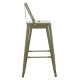 Σκαμπο μπαρ μεσαιου υψουσ μεταλλικο melita-pro hm8574.43 dark olive green 43x43x88υεκ. **
