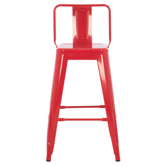 Σκαμπο μπαρ μεσαιου υψουσ μεταλλικο melita-pro hm8574.44 κοκκινο 43x43x88υεκ. **