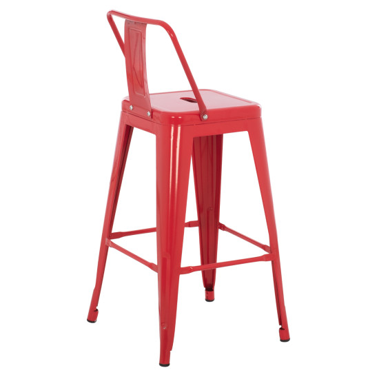 Σκαμπο μπαρ μεσαιου υψουσ μεταλλικο melita-pro hm8574.44 κοκκινο 43x43x88υεκ. **
