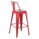 Σκαμπο μπαρ μεσαιου υψουσ μεταλλικο melita-pro hm8574.44 κοκκινο 43x43x88υεκ. **