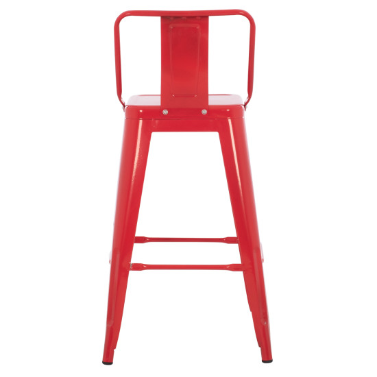 Σκαμπο μπαρ μεσαιου υψουσ μεταλλικο melita-pro hm8574.44 κοκκινο 43x43x88υεκ. **