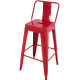 Σκαμπο μπαρ μεσαιου υψουσ μεταλλικο melita-pro hm8574.44 κοκκινο 43x43x88υεκ. **