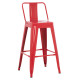 Σκαμπο μπαρ μεσαιου υψουσ μεταλλικο melita-pro hm8574.44 κοκκινο 43x43x88υεκ. **