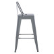 Σκαμπο μπαρ μεσαιου υψουσ μεταλλικο melita-pro hm8574.50 γκρι 43x43x88υεκ. **