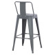 Σκαμπο μπαρ μεσαιου υψουσ μεταλλικο melita-pro hm8574.50 γκρι 43x43x88υεκ. **