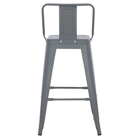 Σκαμπο μπαρ μεσαιου υψουσ μεταλλικο melita-pro hm8574.50 γκρι 43x43x88υεκ. **