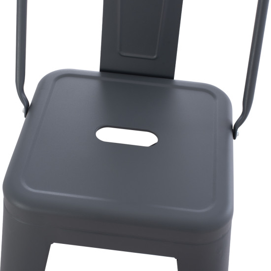 Σκαμπο μπαρ μεσαιου υψουσ μεταλλικο melita-pro hm8574.50 γκρι 43x43x88υεκ. **