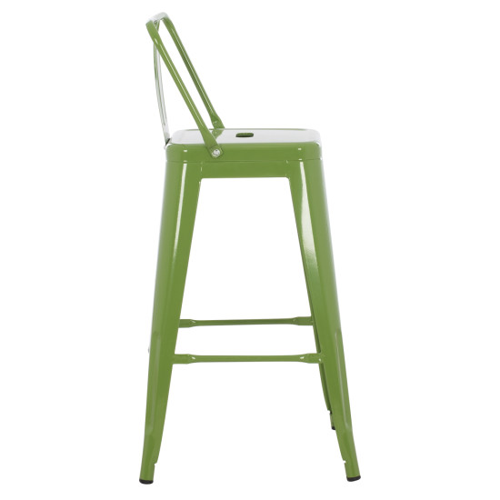 Σκαμπο μπαρ μεσαιου υψουσ μεταλλικο melita-pro hm8574.53 light olive green 43x43x88υεκ. **