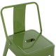 Σκαμπο μπαρ μεσαιου υψουσ μεταλλικο melita-pro hm8574.53 light olive green 43x43x88υεκ. **