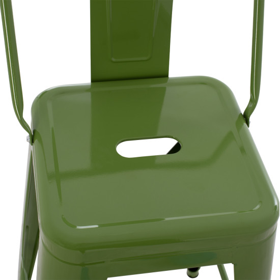 Σκαμπο μπαρ μεσαιου υψουσ μεταλλικο melita-pro hm8574.53 light olive green 43x43x88υεκ. **