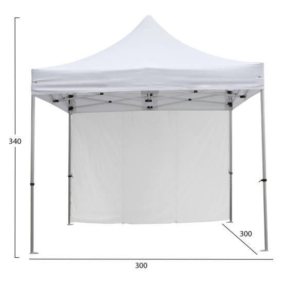 Gazebo επαγγελματικο βαρεωσ τυπου cressen hm21097 πτυσσομενο αλουμινιου 3x3x3,4yμ **