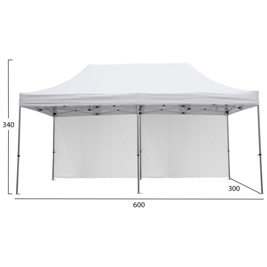 Gazebo επαγγελματικο βαρεωσ τυπου cressen hm21099 πτυσσομενο αλουμινιου 3x6x3,4yμ **