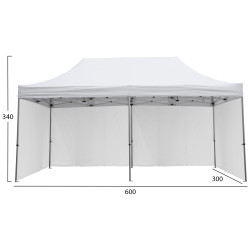 Gazebo επαγγελματικο βαρεωσ τυπου cressen hm21099.01 πτυσσομενο αλουμινιου 3x6x3,4yμ ** Gazebo επαγγελματικο βαρεωσ τυπου cressen hm21099.01 πτυσσομενο αλουμινιου 3x6x3,4yμ **