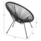Σετ εξωτερικου χωρου 3τμχ acapulco hm21101 p.e.rattan-μεταλλο σε μαυρο **
