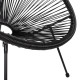 Σετ εξωτερικου χωρου 3τμχ acapulco hm21101 p.e.rattan-μεταλλο σε μαυρο **