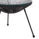 Σετ εξωτερικου χωρου 3τμχ acapulco hm21101 p.e.rattan-μεταλλο σε μαυρο **