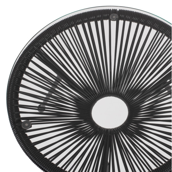 Σετ εξωτερικου χωρου 3τμχ acapulco hm21101 p.e.rattan-μεταλλο σε μαυρο **