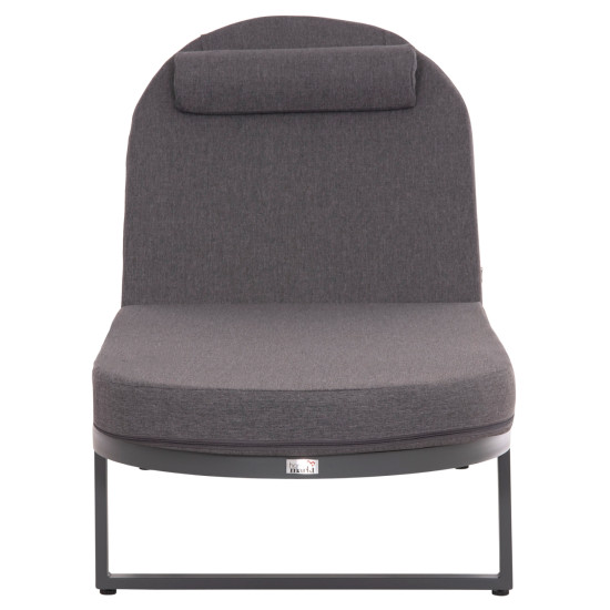 Επαγγελμatikh ξαπλωστρα mallow hm10715.03 σκουρο γκρι αλουμινιο & μαξιλαρι 198x71x103υεκ **