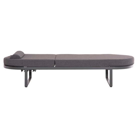 Επαγγελμatikh ξαπλωστρα mallow hm10715.03 σκουρο γκρι αλουμινιο & μαξιλαρι 198x71x103υεκ **