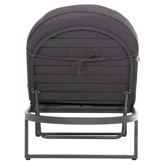 Επαγγελμatikh ξαπλωστρα mallow hm10715.03 σκουρο γκρι αλουμινιο & μαξιλαρι 198x71x103υεκ **