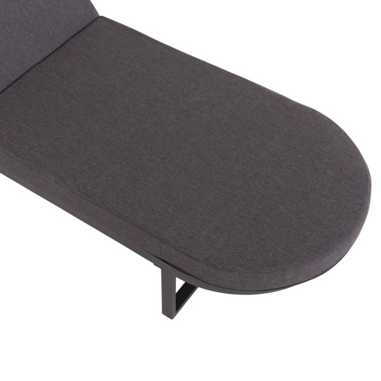 Επαγγελμatikh ξαπλωστρα mallow hm10715.03 σκουρο γκρι αλουμινιο & μαξιλαρι 198x71x103υεκ **