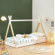 Κρεβατι παιδικο munk hm699.03 τ.montessori ξυλο πευκου φυσικο-λευκο- 190x90εκ **