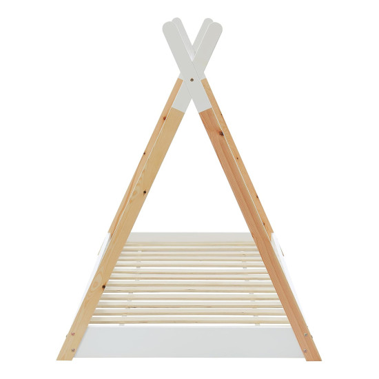 Κρεβατι παιδικο munk hm699.03 τ.montessori ξυλο πευκου φυσικο-λευκο- 190x90εκ **