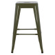 Σκαμπο μεσαιου υψουσ μεταλλικο melita-pro hm8573.43 dark olive green 43x43x67υεκ. **