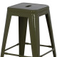 Σκαμπο μεσαιου υψουσ μεταλλικο melita-pro hm8573.43 dark olive green 43x43x67υεκ. **