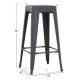 Σκαμπο μπαρ μεταλλικο melita-pro hm8642.50 σε γκρι 43x43x78υεκ. **