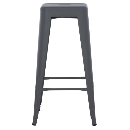 Σκαμπο μπαρ μεταλλικο melita-pro hm8642.50 σε γκρι 43x43x78υεκ. **