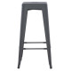Σκαμπο μπαρ μεταλλικο melita-pro hm8642.50 σε γκρι 43x43x78υεκ. **