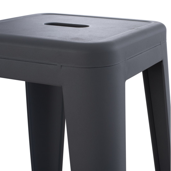 Σκαμπο μπαρ μεταλλικο melita-pro hm8642.50 σε γκρι 43x43x78υεκ. **