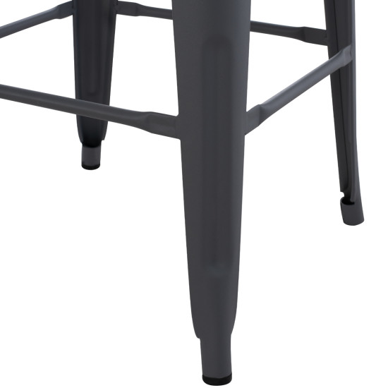Σκαμπο μπαρ μεταλλικο melita-pro hm8642.50 σε γκρι 43x43x78υεκ. **