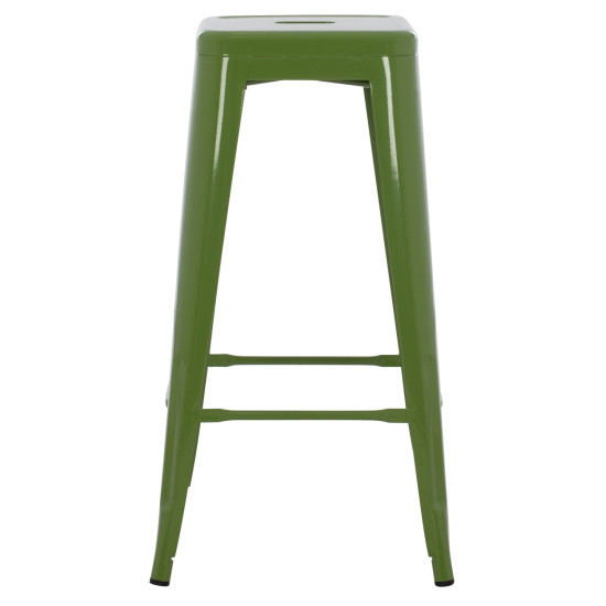 Σκαμπο μπαρ μεταλλικο melita-pro hm8642.53 σε light olive green 43x43x78υεκ. **