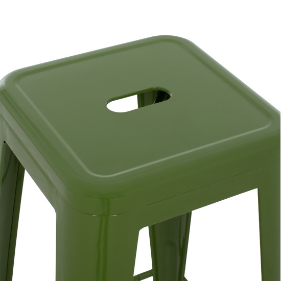 Σκαμπο μπαρ μεταλλικο melita-pro hm8642.53 σε light olive green 43x43x78υεκ. **