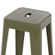 Σκαμπο μπαρ μεταλλικο melita-pro hm8642.43 σε dark olive 43x43x78υεκ. **