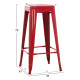 Σκαμπο μπαρ μεταλλικο melita-pro hm8642.44 σε κοκκινο 43x43x78υεκ. **