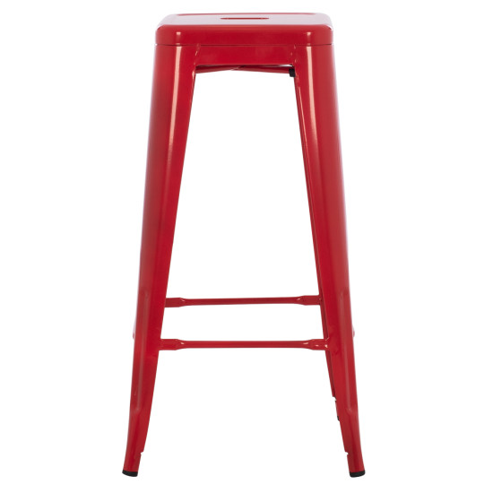 Σκαμπο μπαρ μεταλλικο melita-pro hm8642.44 σε κοκκινο 43x43x78υεκ. **