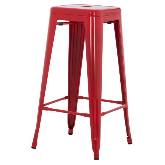 Σκαμπο μπαρ μεταλλικο melita-pro hm8642.44 σε κοκκινο 43x43x78υεκ. **
