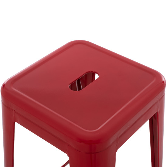 Σκαμπο μπαρ μεταλλικο melita-pro hm8642.44 σε κοκκινο 43x43x78υεκ. **