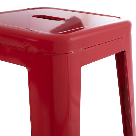 Σκαμπο μπαρ μεταλλικο melita-pro hm8642.44 σε κοκκινο 43x43x78υεκ. **
