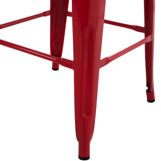 Σκαμπο μπαρ μεταλλικο melita-pro hm8642.44 σε κοκκινο 43x43x78υεκ. **