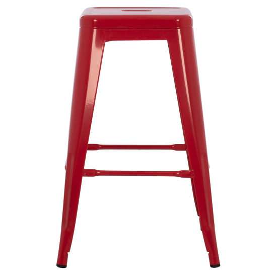 Σκαμπο μεσαιου υψουσ μεταλλικο melita-pro hm8573.44 κοκκινο 43x43x67υεκ. **