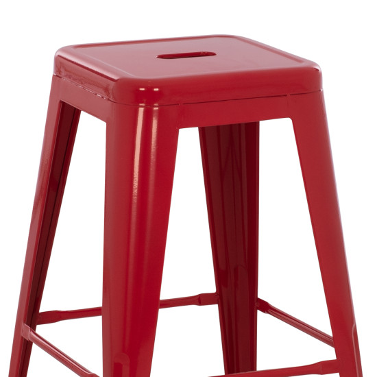 Σκαμπο μεσαιου υψουσ μεταλλικο melita-pro hm8573.44 κοκκινο 43x43x67υεκ. **