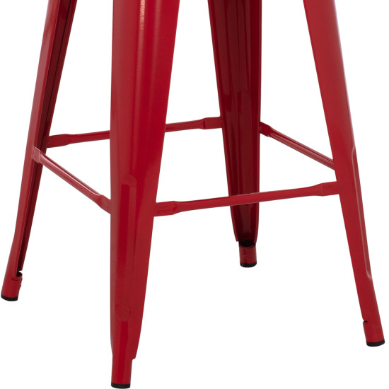 Σκαμπο μεσαιου υψουσ μεταλλικο melita-pro hm8573.44 κοκκινο 43x43x67υεκ. **