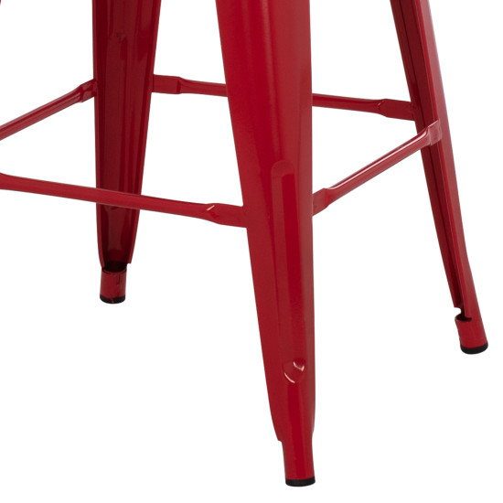 Σκαμπο μεσαιου υψουσ μεταλλικο melita-pro hm8573.44 κοκκινο 43x43x67υεκ. **