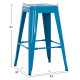 Σκαμπο μεσαιου υψουσ μεταλλικο melita-pro hm8573.48 μπλε 43x43x67υεκ. **