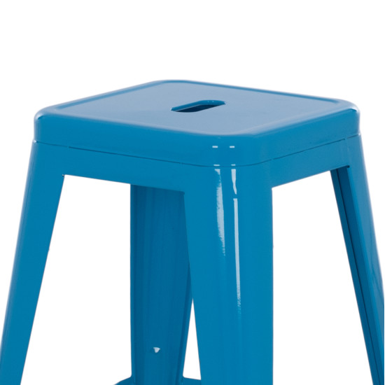Σκαμπο μεσαιου υψουσ μεταλλικο melita-pro hm8573.48 μπλε 43x43x67υεκ. **