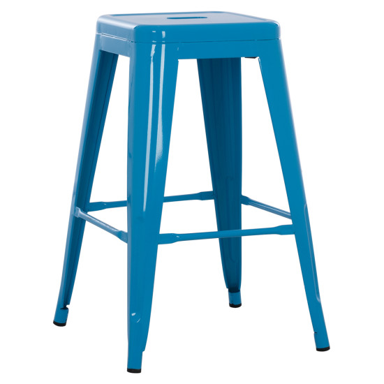 Σκαμπο μεσαιου υψουσ μεταλλικο melita-pro hm8573.48 μπλε 43x43x67υεκ. **